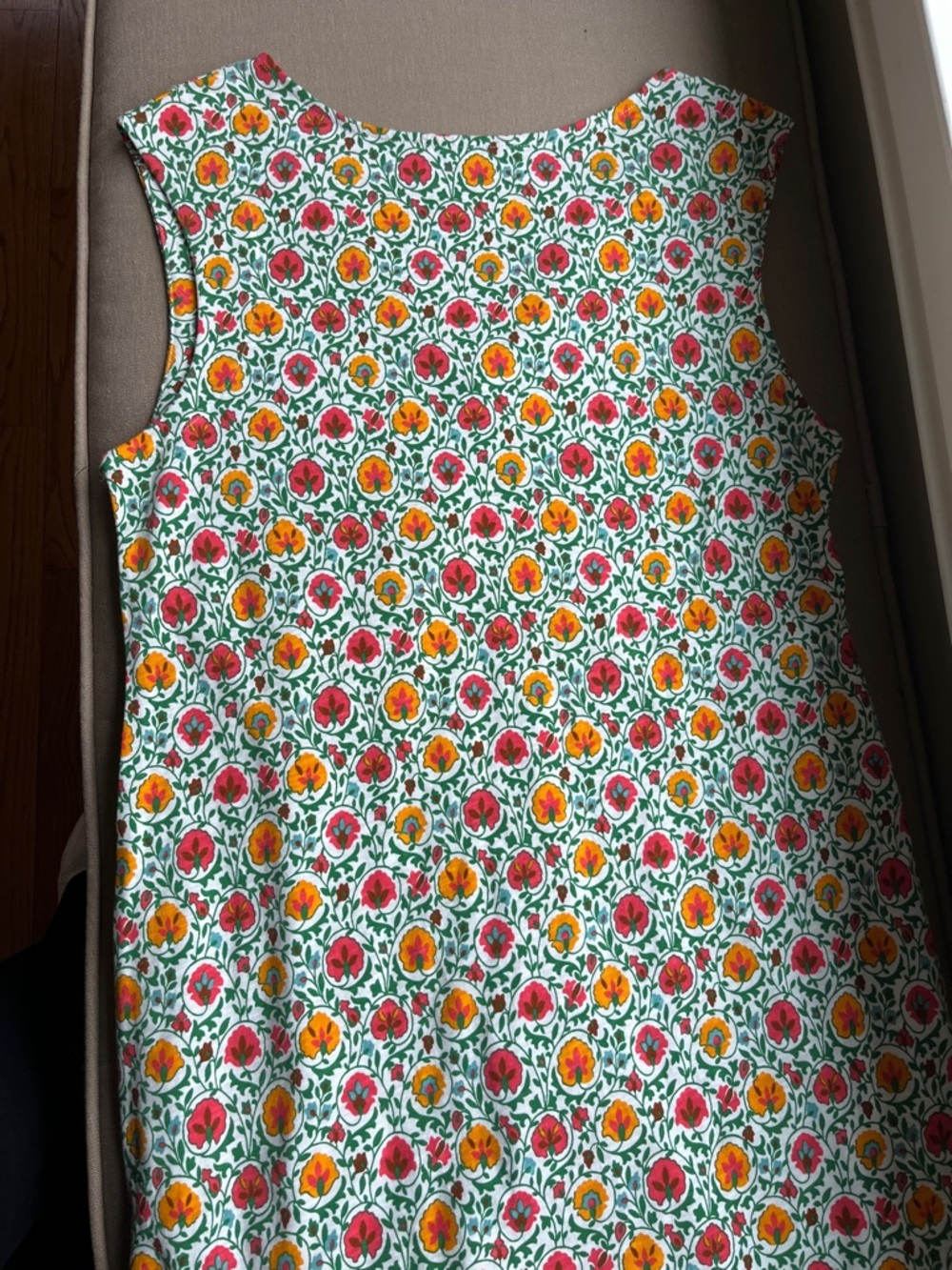 Boden Sleeveless Cotton Jersey Shift Dress in Enchanted Bloom Pattern NEW - Picture 4 of 7